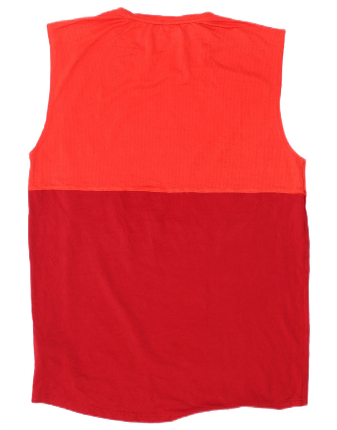 RUSSELL ATHLETIC Mens Dri-Power Vest Top Small Red Colourblock Polyester