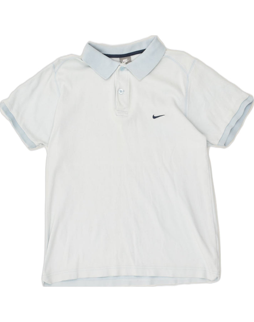 NIKE Mens Polo Shirt UK 39/41 Medium Blue Cotton | Vintage Nike | Thrift | Second-Hand Nike | Used Clothing | Messina Hembry 