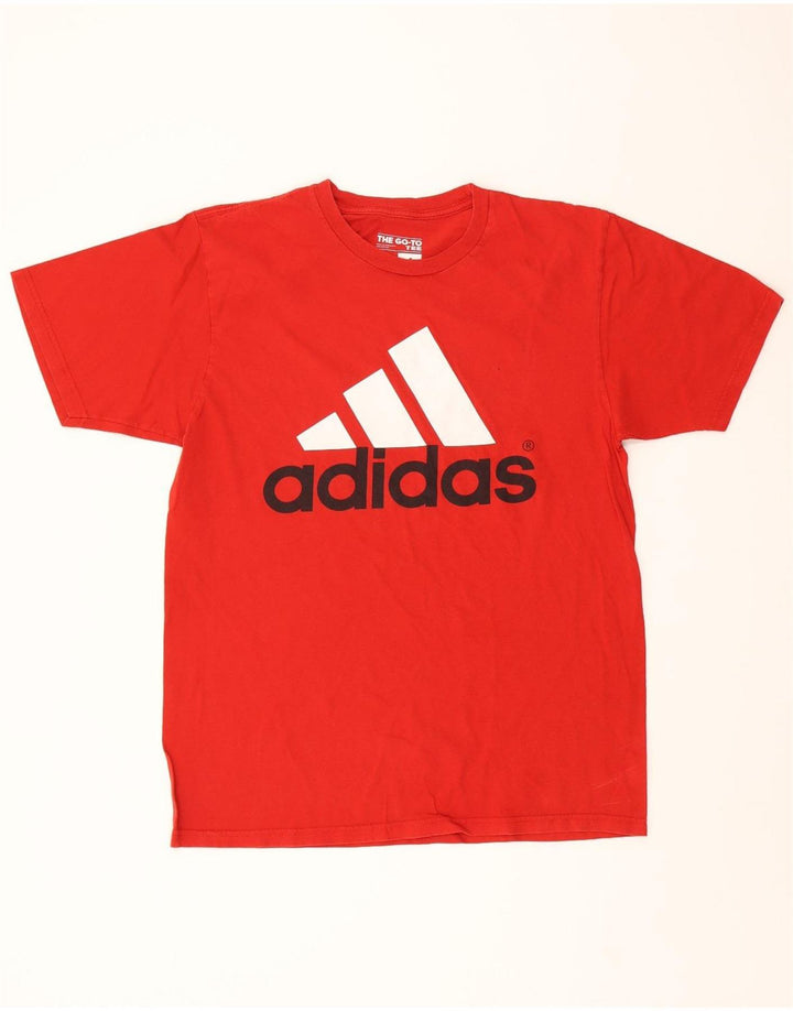 ADIDAS Mens Graphic T-Shirt Top Large Red Cotton Vintage Adidas and Second-Hand Adidas from Messina Hembry 