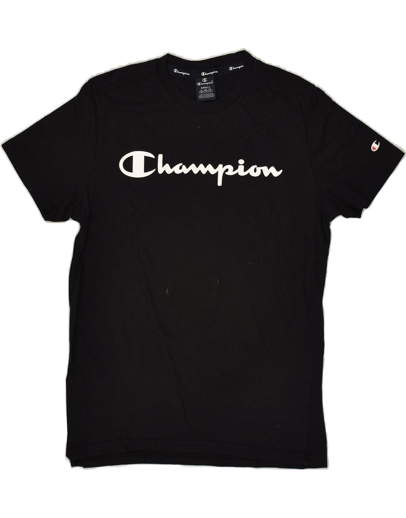 CHAMPION Mens Graphic T-Shirt Top Small Black Vintage Champion and Second-Hand Champion from Messina Hembry 