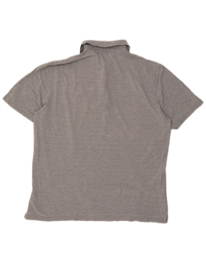 Hugo Boss Mens Polo Shirt Medium Grey Flecked Cotton