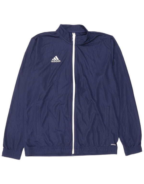 Adidas Mens Aeroready Tracksuit Top Jacket XL Navy Blue Polyester