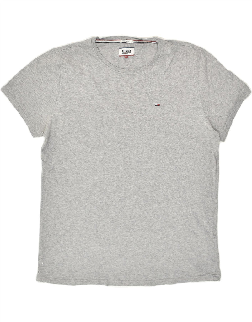 TOMMY HILFIGER Mens Regular Fit T-Shirt Top XL Grey Cotton | Vintage Tommy Hilfiger | Thrift | Second-Hand Tommy Hilfiger | Used Clothing | Messina Hembry 