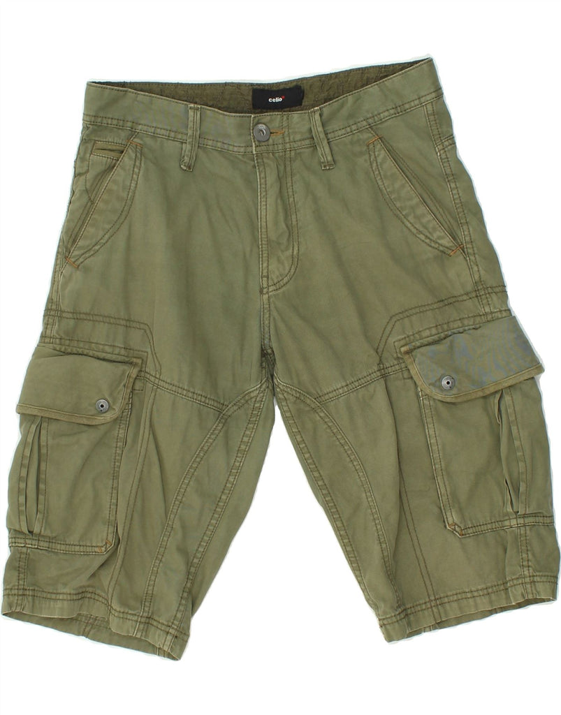 CELIO Mens Cargo Shorts W38 XL Green Vintage Celio and Second-Hand Celio from Messina Hembry 