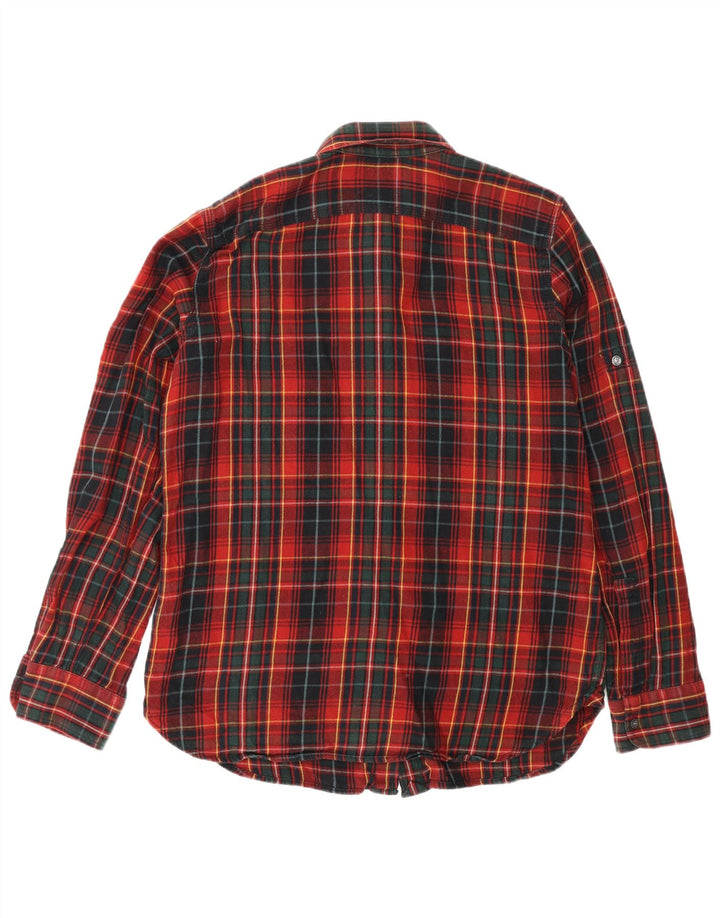 Ralph Lauren Womens Flannel Shirt UK 14 Medium Red Check Cotton