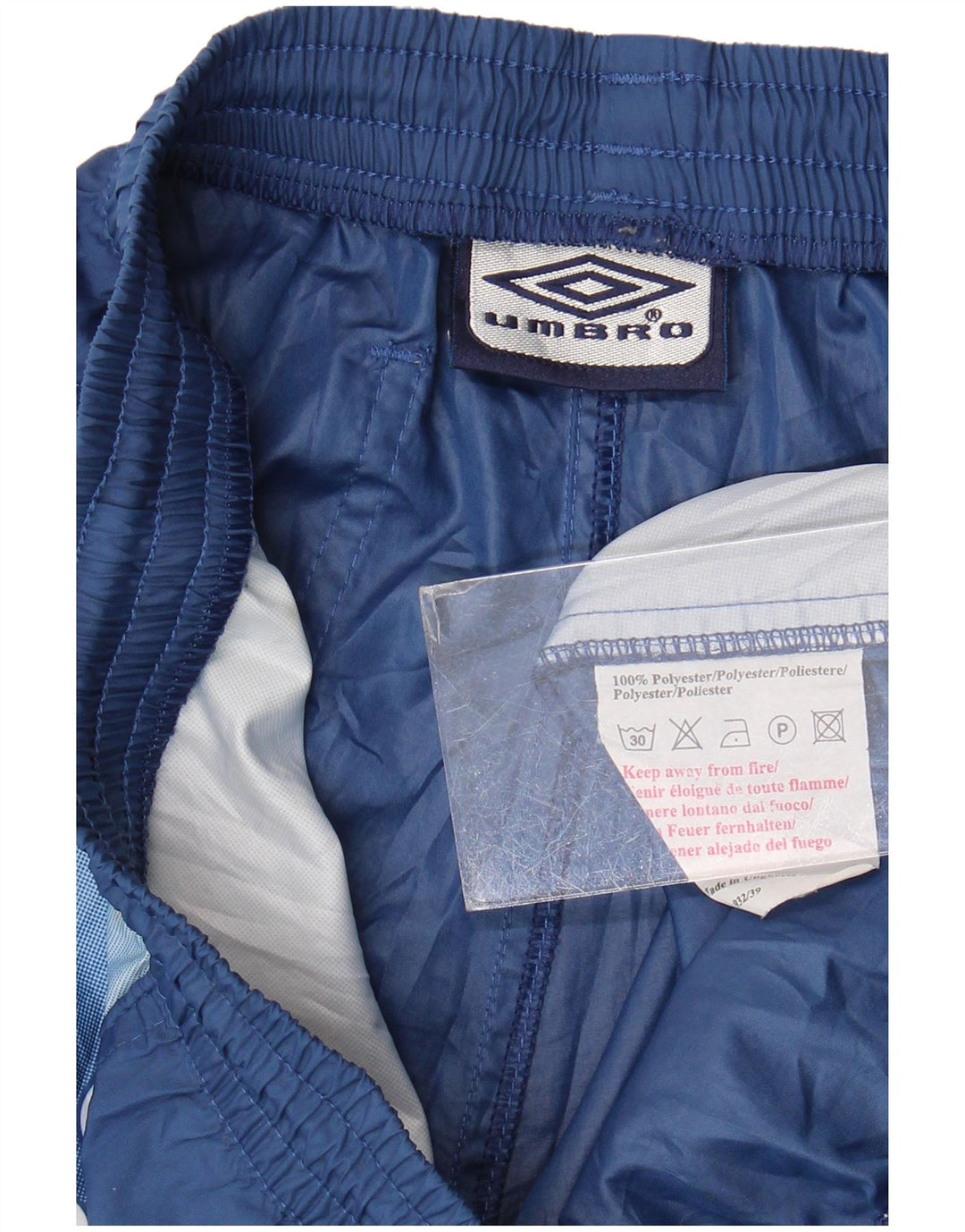 Umbro Mens Graphic Sport Shorts Large  Navy Blue Colourblock Polyester