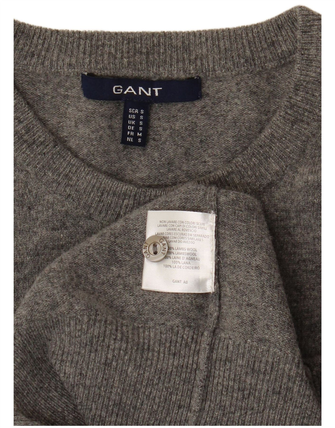 GANT Womens Cardigan Sweater UK 10 Small Grey Wool