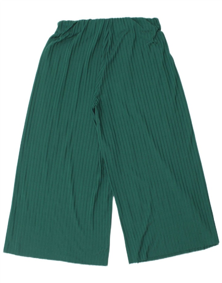 Zara Womens Capri Trousers Small W26 L22 Green