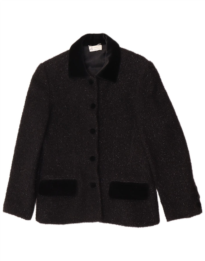 Marisa Womens 5 Button Blazer Jacket UK 12 Medium Black Flecked
