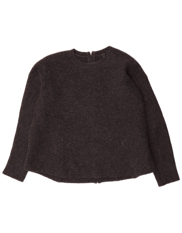 Cos Womens Cardigan Sweater UK 16 Large Grey Wool