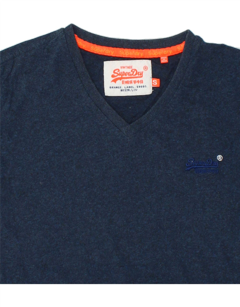 SUPERDRY Mens T-Shirt Top Small Navy Blue Cotton | Vintage Superdry | Thrift | Second-Hand Superdry | Used Clothing | Messina Hembry 