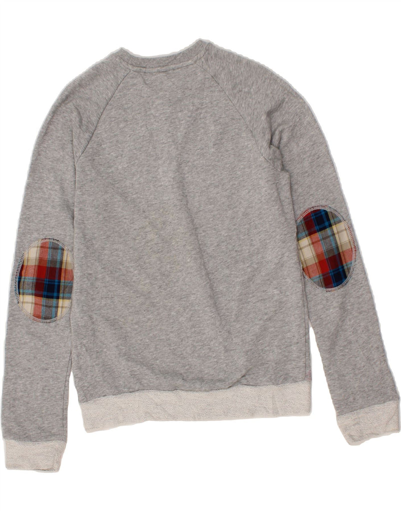 BENETTON Girls Graphic Sweatshirt Jumper 13-14 Years 3XL Grey Polyester Vintage Benetton and Second-Hand Benetton from Messina Hembry 