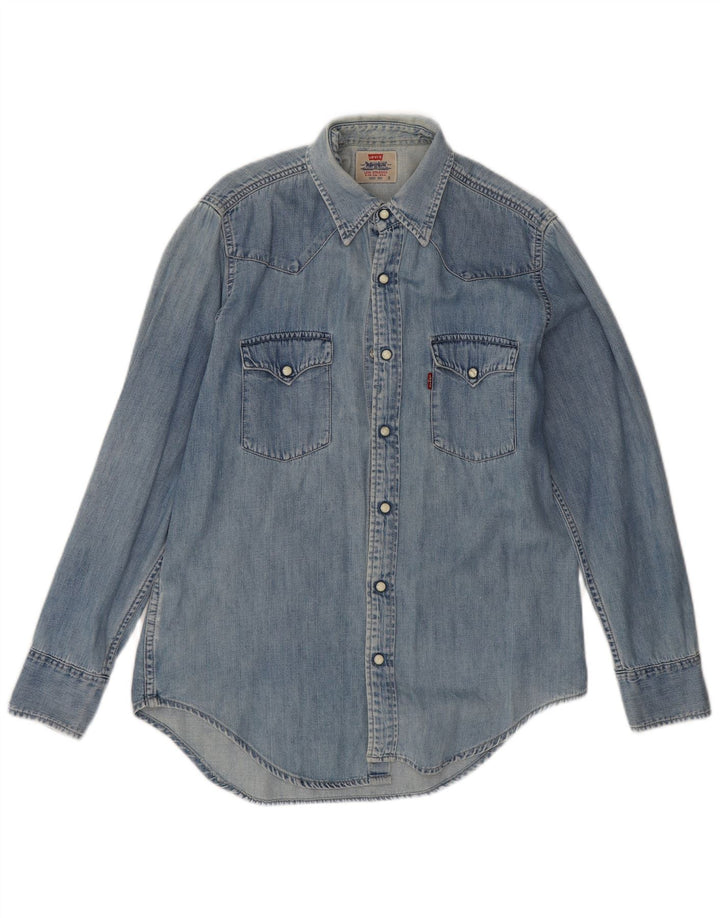 Levi's Mens Denim Shirt Small Blue Cotton