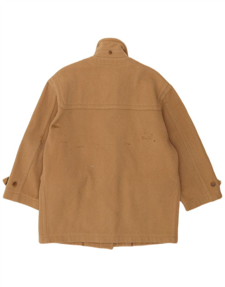 Oliver By Valentino Mens Loose Fit Duffle Jacket IT 48 Medium Beige Chevron