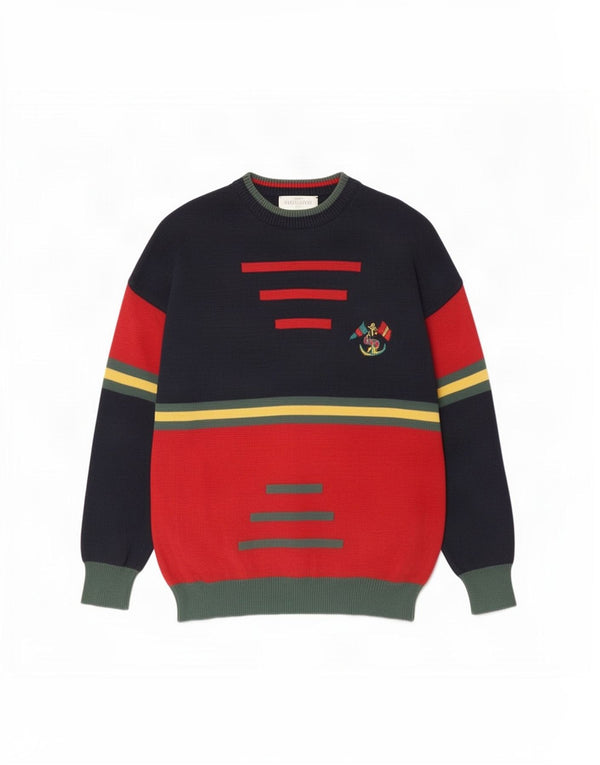 Marks & Spencer Mens St. Michael Crew Neck Jumper Sweater Medium Navy Blue
