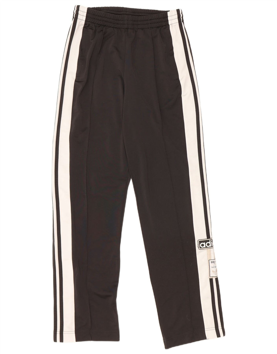 ADIDAS Womens Graphic Tracksuit Trousers UK 10 Small Black Colourblock