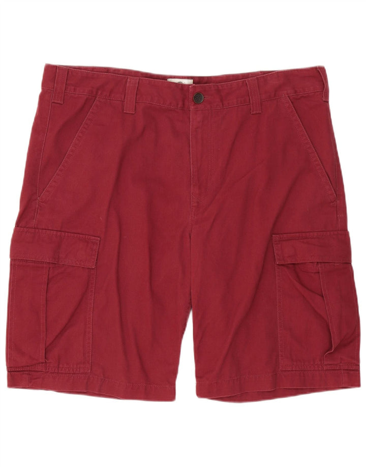 Timberland Mens Cargo Shorts W38 XL Burgundy