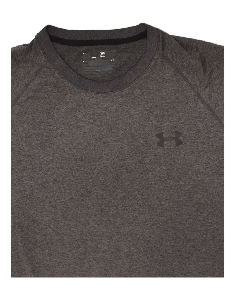 UNDER ARMOUR Mens T-Shirt Top Medium Grey Flecked Polyester | Vintage Under Armour | Thrift | Second-Hand Under Armour | Used Clothing | Messina Hembry 