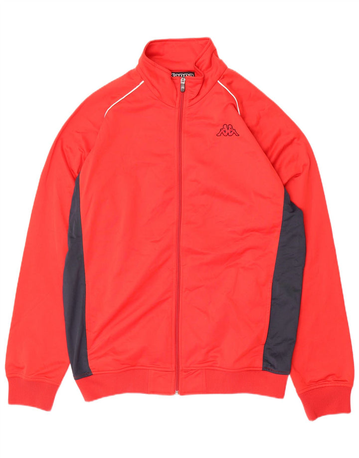 KAPPA Mens Tracksuit Top Jacket XL Red Colourblock Polyester