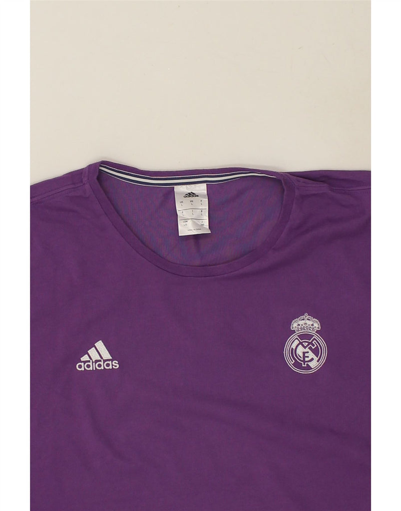 ADIDAS Mens T-Shirt Top Large Purple Cotton | Vintage Adidas | Thrift | Second-Hand Adidas | Used Clothing | Messina Hembry 