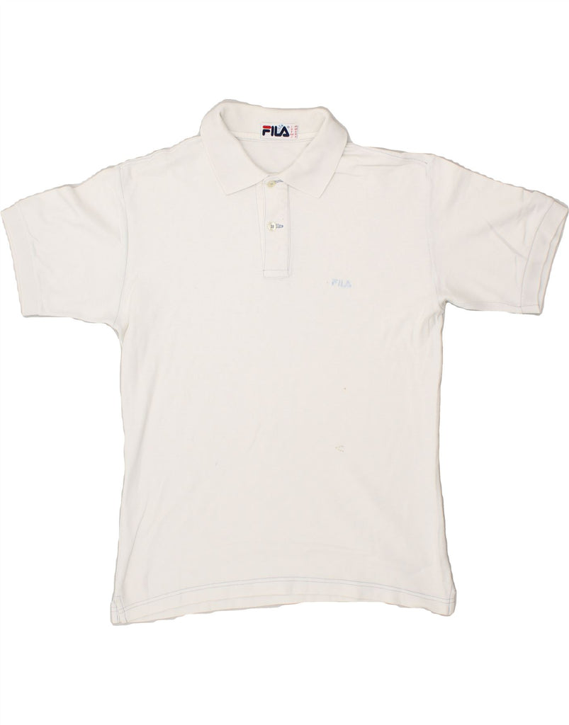 FILA Mens Polo Shirt IT 44 XS White Cotton | Vintage Fila | Thrift | Second-Hand Fila | Used Clothing | Messina Hembry 