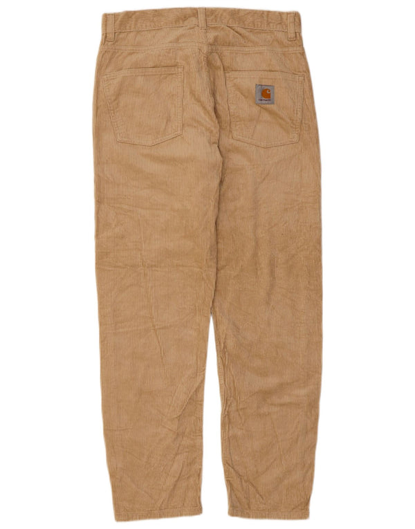 CARHARTT Mens Wip Slim Corduroy Trousers W30 L29 Beige Cotton
