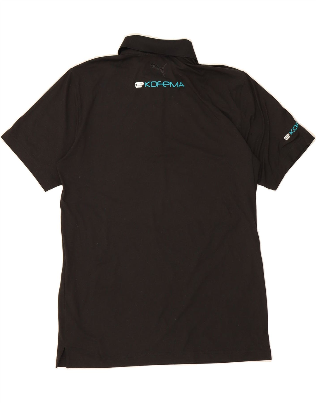PUMA Mens Polo Shirt Medium Black Polyester Vintage Puma and Second-Hand Puma from Messina Hembry 