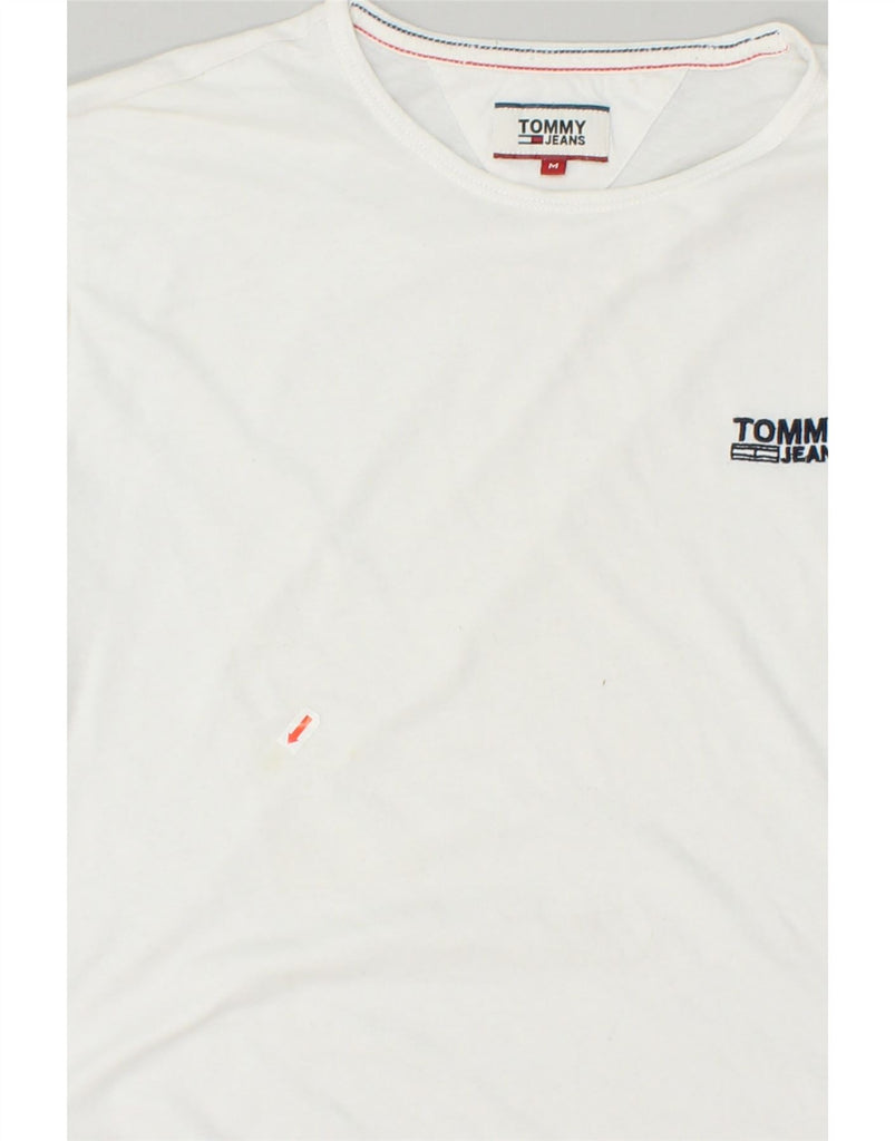 TOMMY HILFIGER Mens T-Shirt Top Medium White Cotton | Vintage Tommy Hilfiger | Thrift | Second-Hand Tommy Hilfiger | Used Clothing | Messina Hembry 