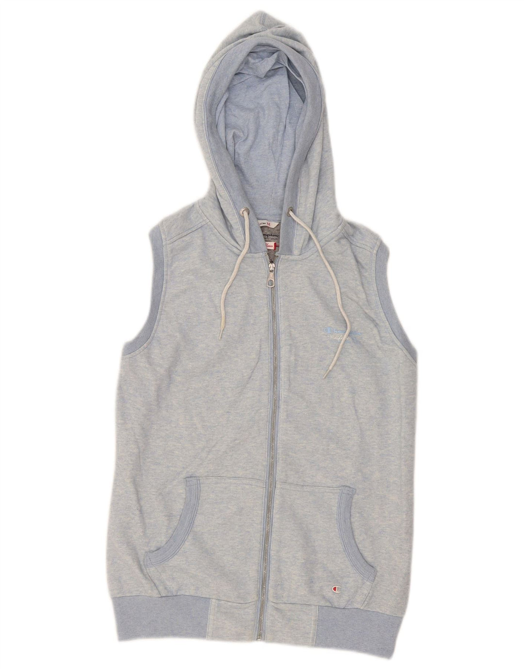 Champion Womens Heritage Classics Zip Hoodie Sweater UK 14 Medium Blue