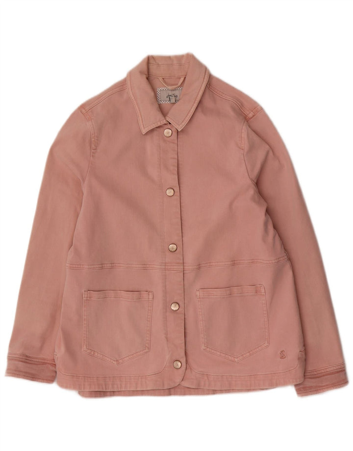 Joules Womens Denim Jacket UK 12 Medium Pink Cotton