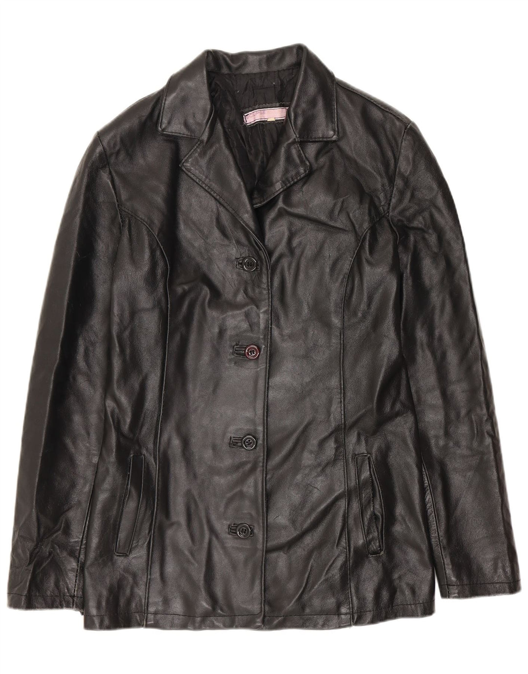 ECLIPSE Womens Leather Jacket UK 10 Small Black