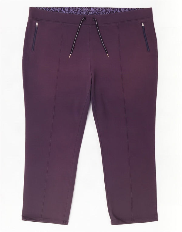 Marks & Spencer Womens Tracksuit Trousers UK 24 4XL Navy Blue Cotton