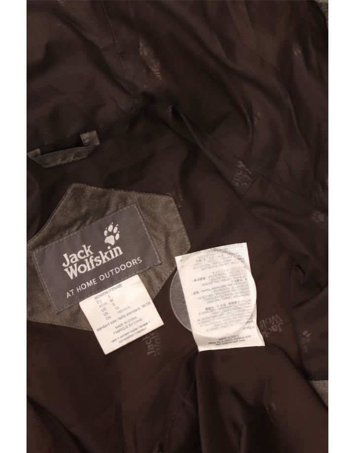 JACK WOLFSKIN Womens Hooded Padded Coat UK 10 Small Khaki Polyester