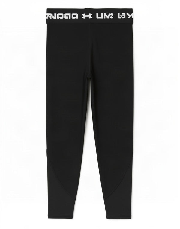 Under Armour Girls Graphic Leggings 11-12 Years Large Black Polyester