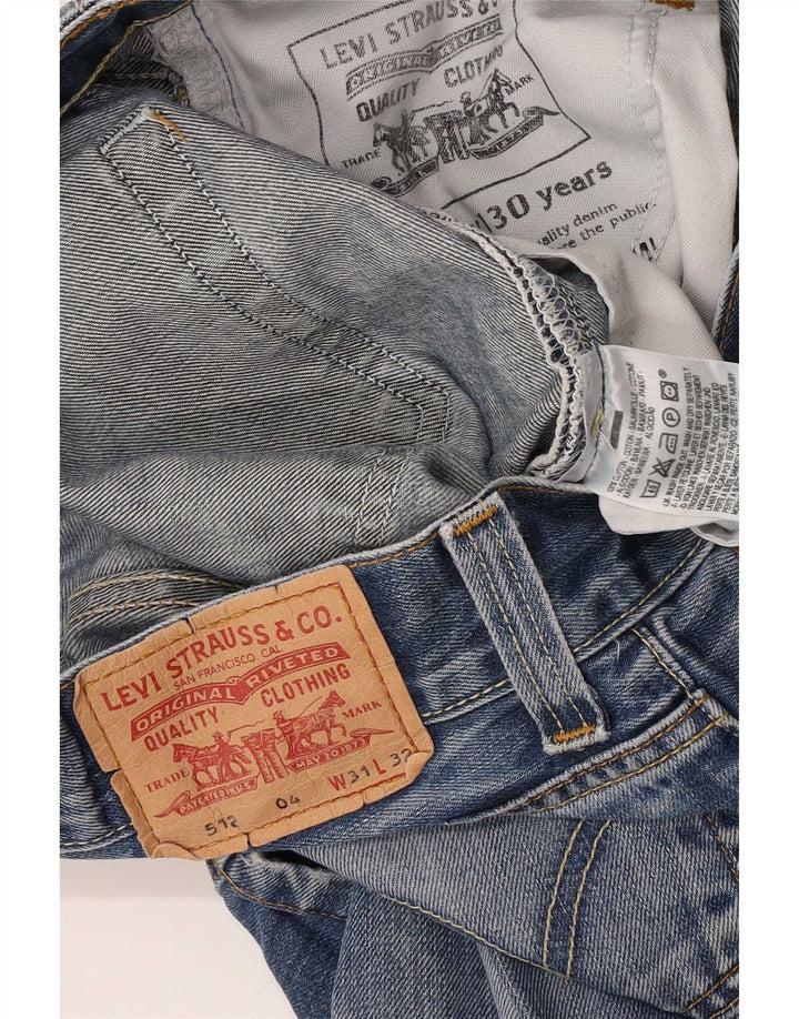 Levi's Mens 512 Bootcut Jeans W31 L28 Blue Cotton