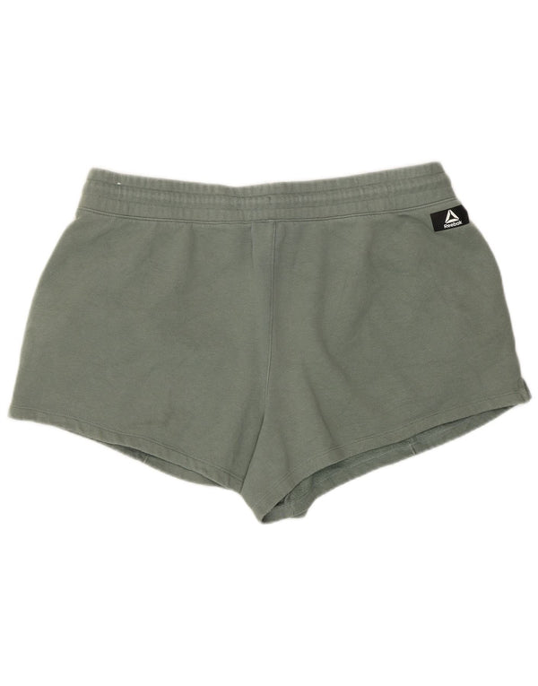 Reebok Womens Sport Shorts UK 18 XL  Green Cotton