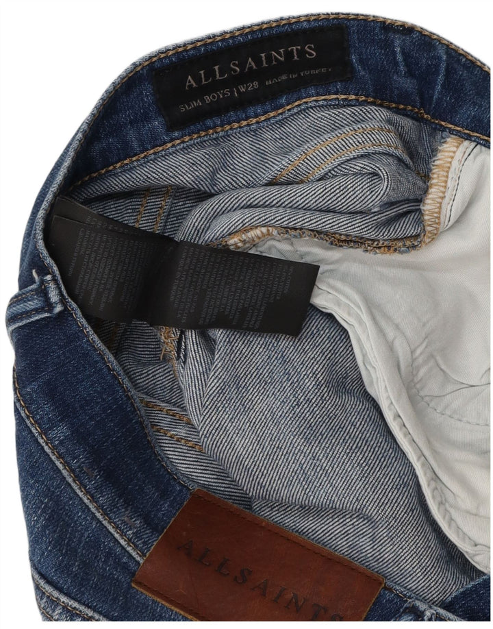 All Saints Womens Slim Jeans W28 L28 Blue Cotton