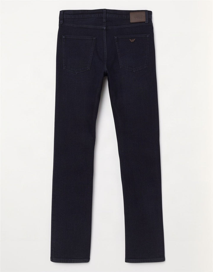 Armani Mens Straight Jeans W34 L32 Navy Blue Cotton