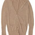 Zara Womens Cardigan Sweater UK 12 Medium Beige Rayon