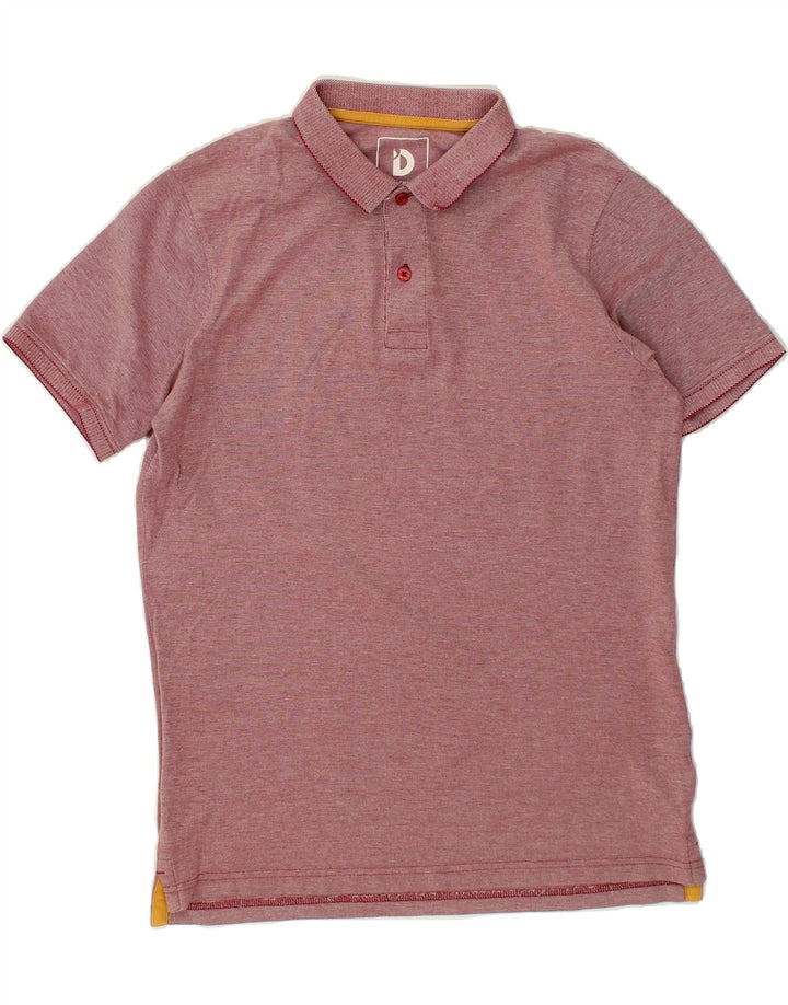 DACK'S Mens Slim Polo Shirt Large Red Cotton Vintage Dack's and Second-Hand Dack's from Messina Hembry 