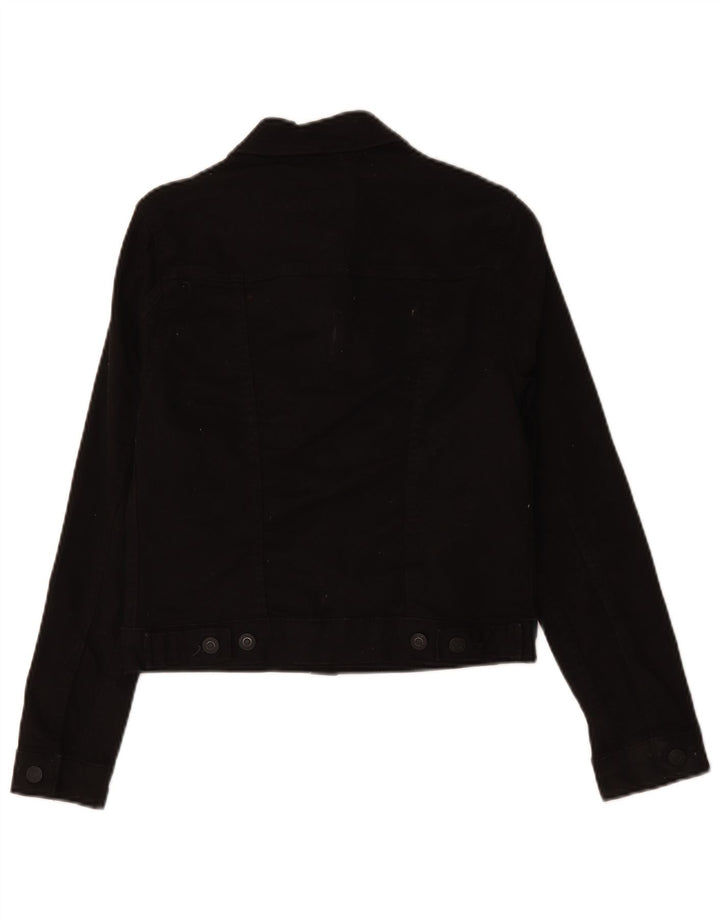 Levi's Womens Denim Jacket UK 6 XS Black Cotton