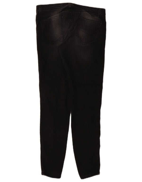 Benetton Womens Skinny Jeans W32 L30 Black Cotton