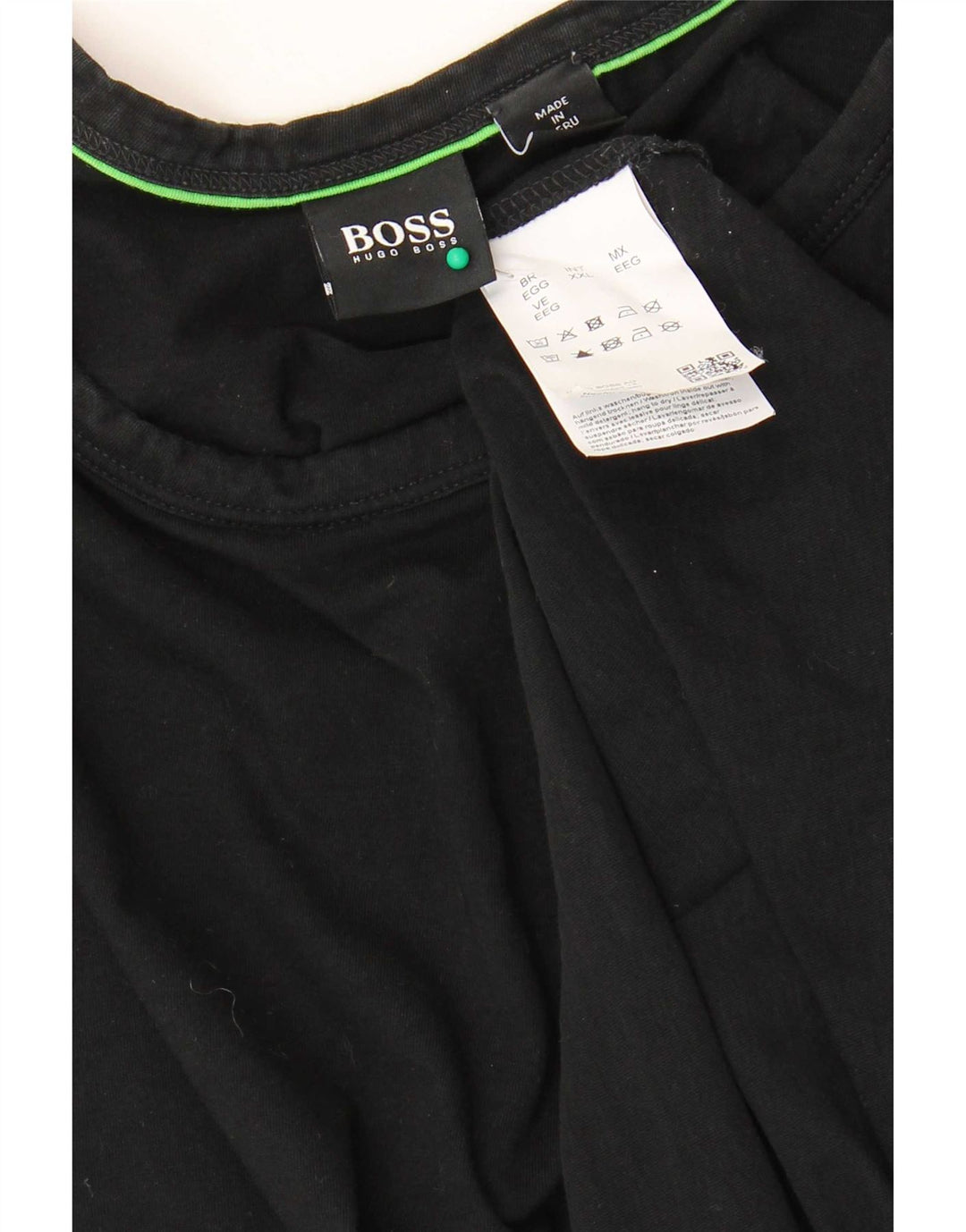 Hugo Boss Mens T-Shirt Top 2XL Black Cotton