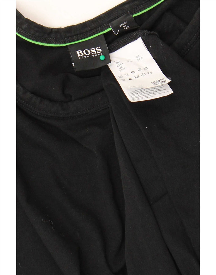 Hugo Boss Mens T-Shirt Top 2XL Black Cotton