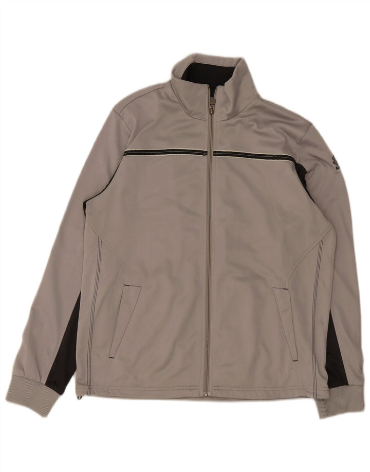 Lotto Mens Regular Fit Tracksuit Top Jacket Medium Grey Colourblock