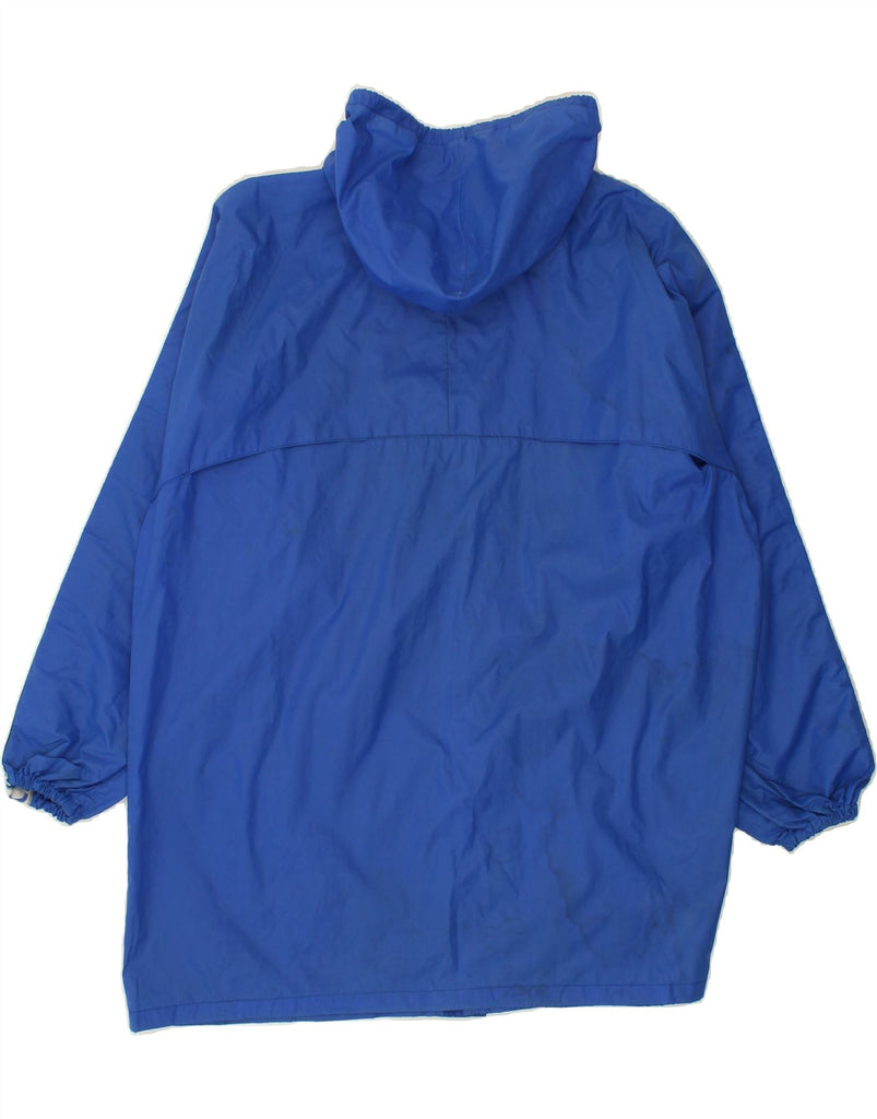 ASICS Mens Graphic Hooded Rain Jacket UK 42 XL Blue Nylon Vintage Asics and Second-Hand Asics from Messina Hembry 