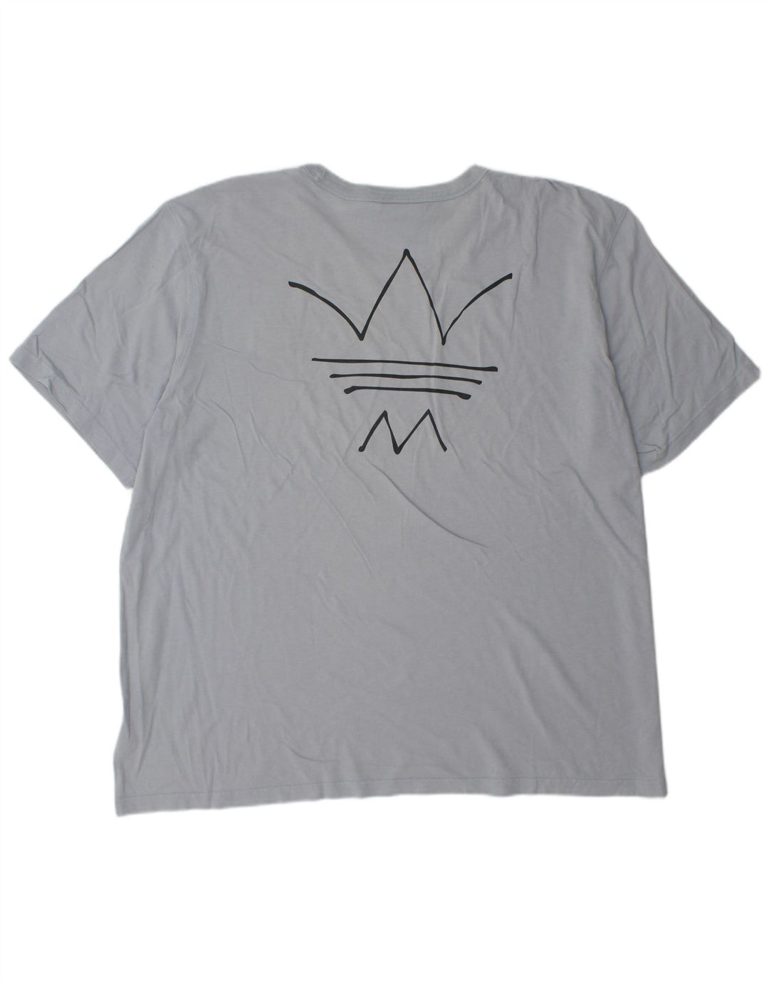 Adidas Mens Graphic T-Shirt Top 2XL Blue Cotton