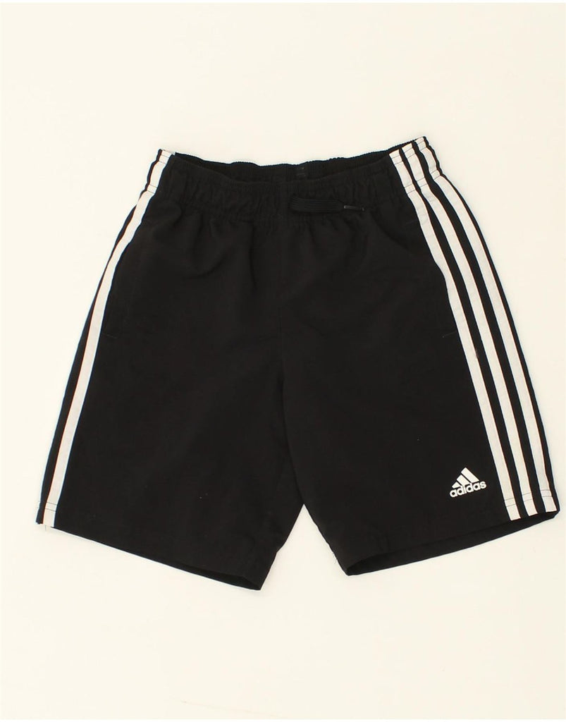 ADIDAS Boys Sport Shorts 9-10 Years Black Polyester | Vintage Adidas | Thrift | Second-Hand Adidas | Used Clothing | Messina Hembry 