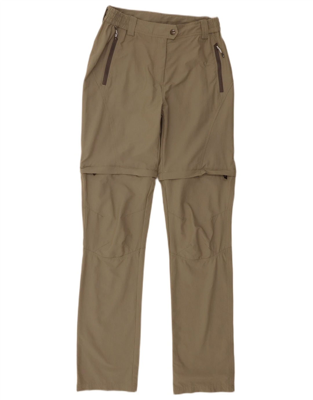 Brugi Womens Slim Casual Trousers UK 10 Small W28 L33 Khaki Polyamide