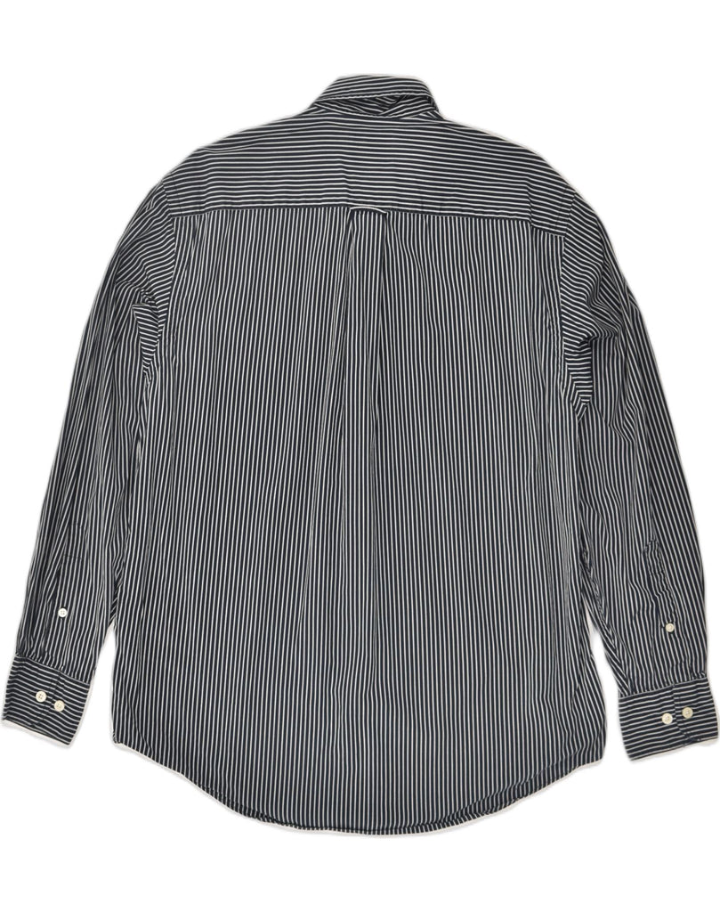 NAUTICA Mens Shirt Medium Black Pinstripe Cotton | Vintage Nautica | Thrift | Second-Hand Nautica | Used Clothing | Messina Hembry 